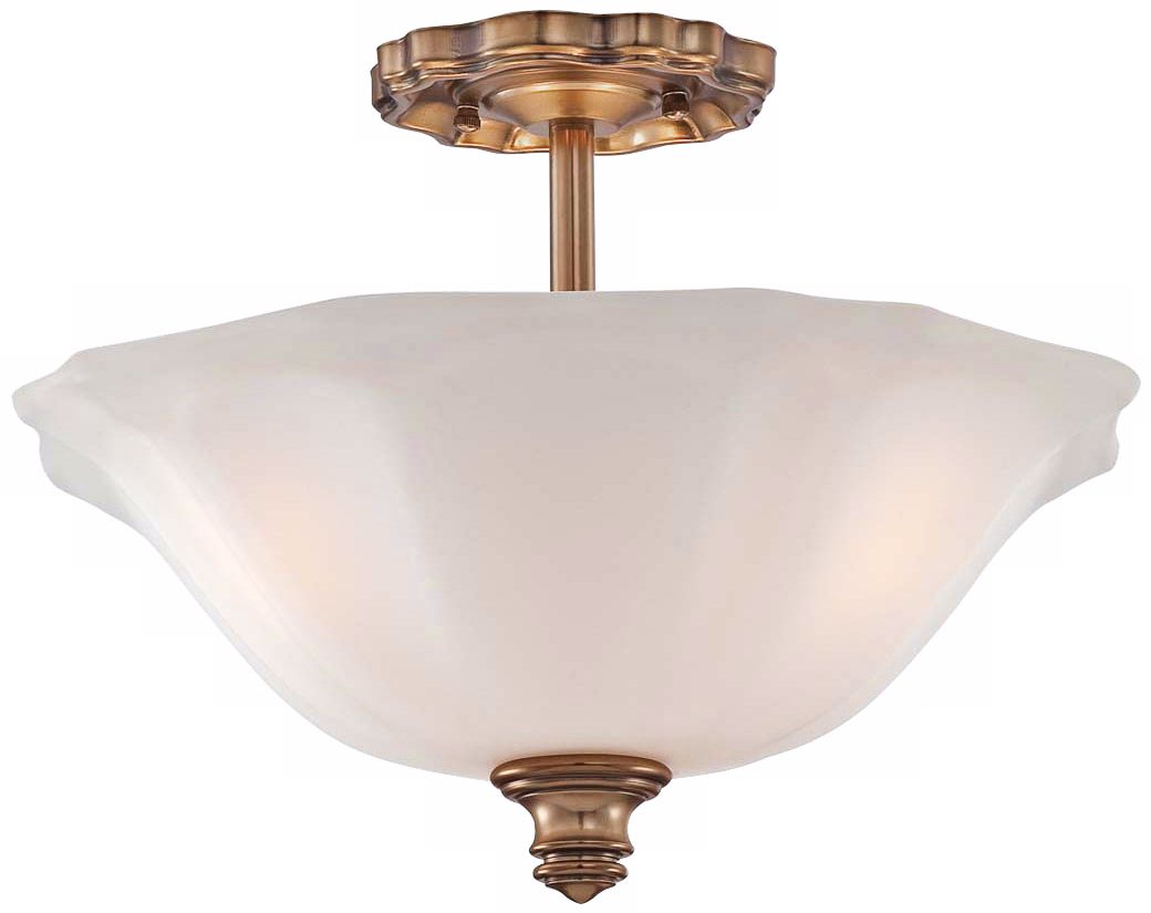 Felice Bath 15" Wide Vintage Cheshire Gold Ceiling Light
