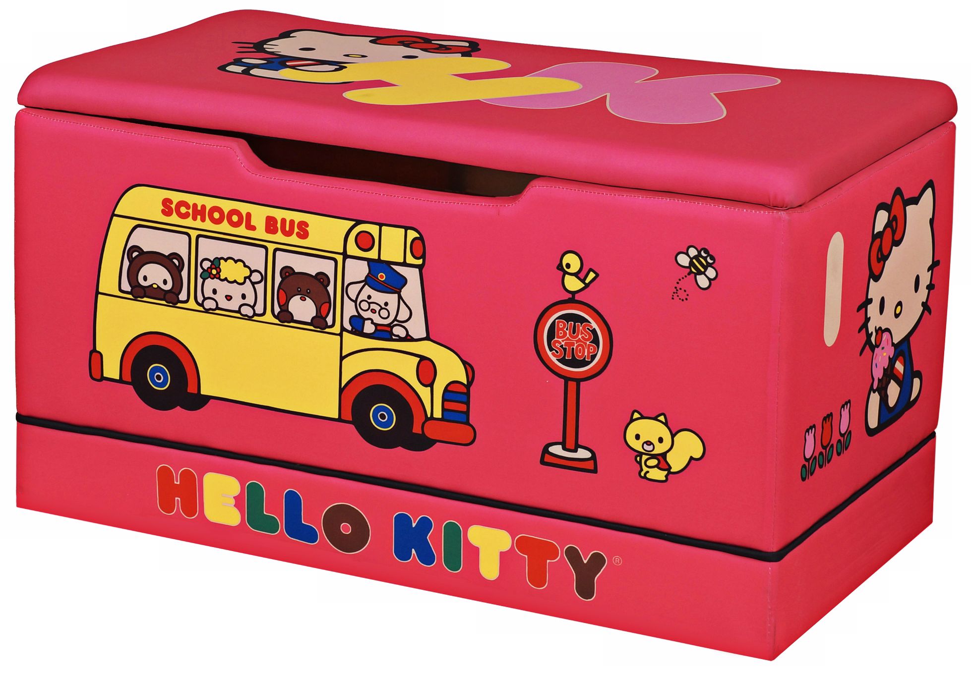 Upholstered Hello Kitty Toy Box
