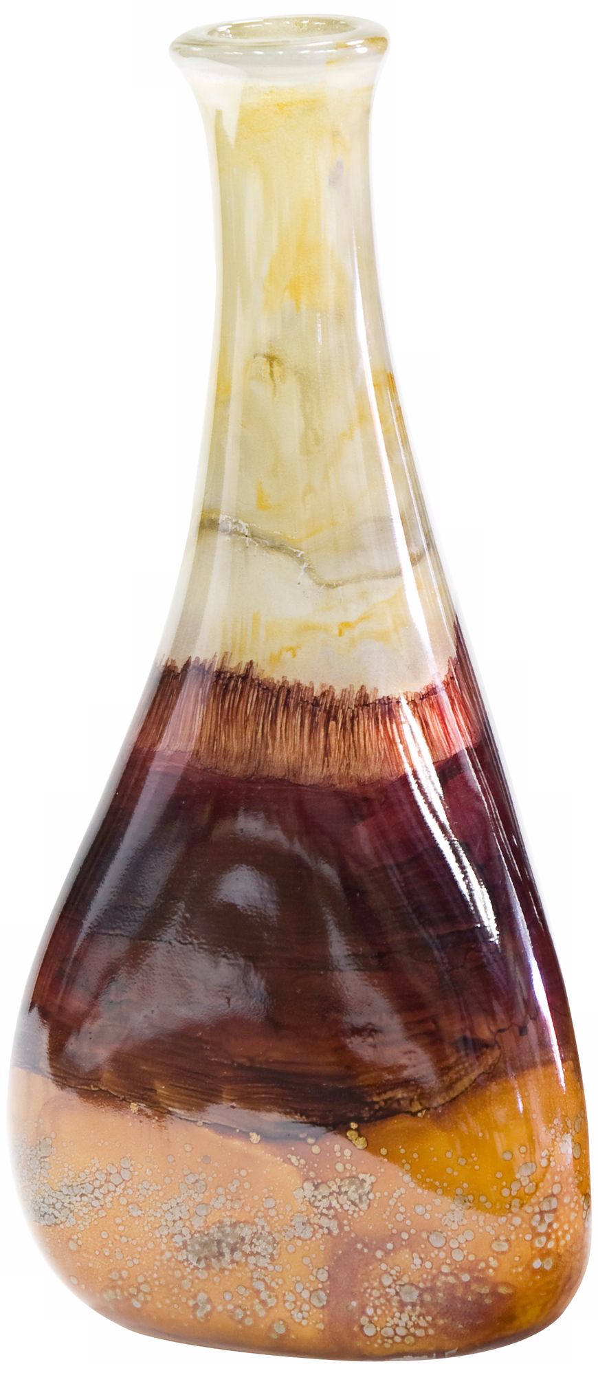 Horizon Small Hand-Blown Glass Triangle Bottle