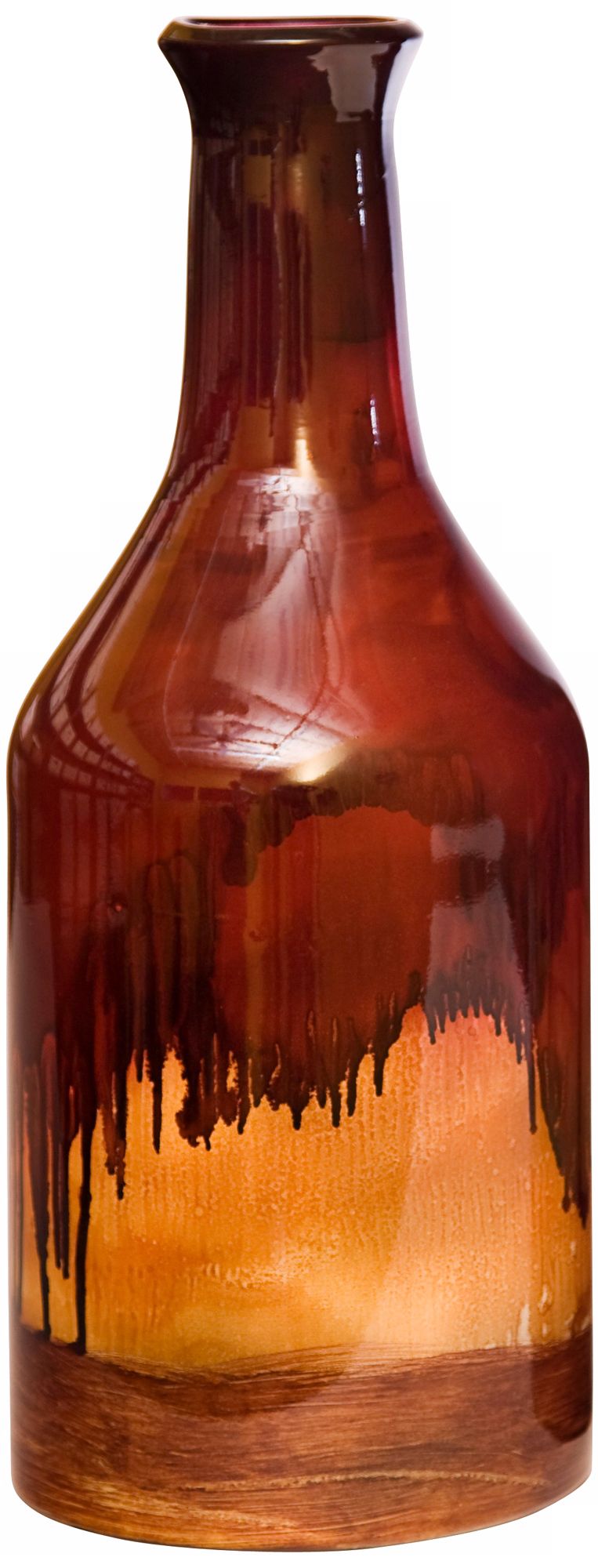 Fiery Blaze Small Recycled Glass Bottle