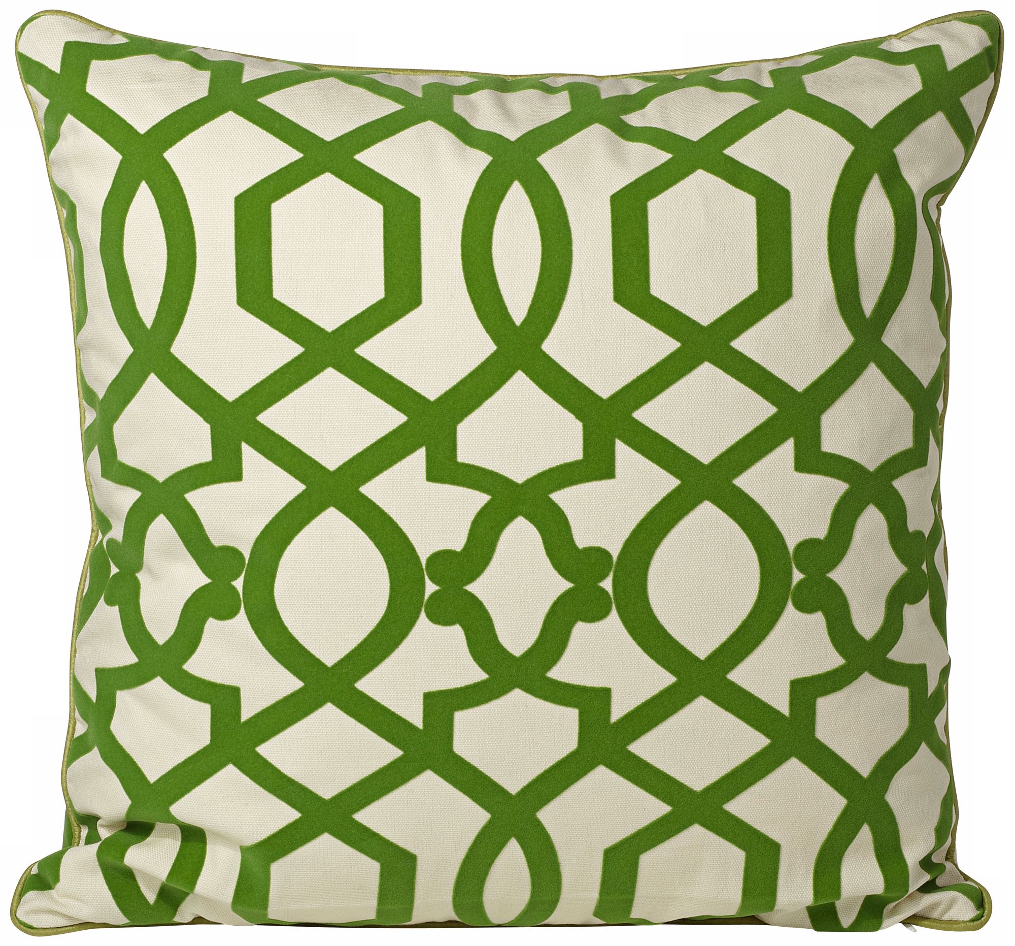 Tangle 20" Square Green Throw Pillow