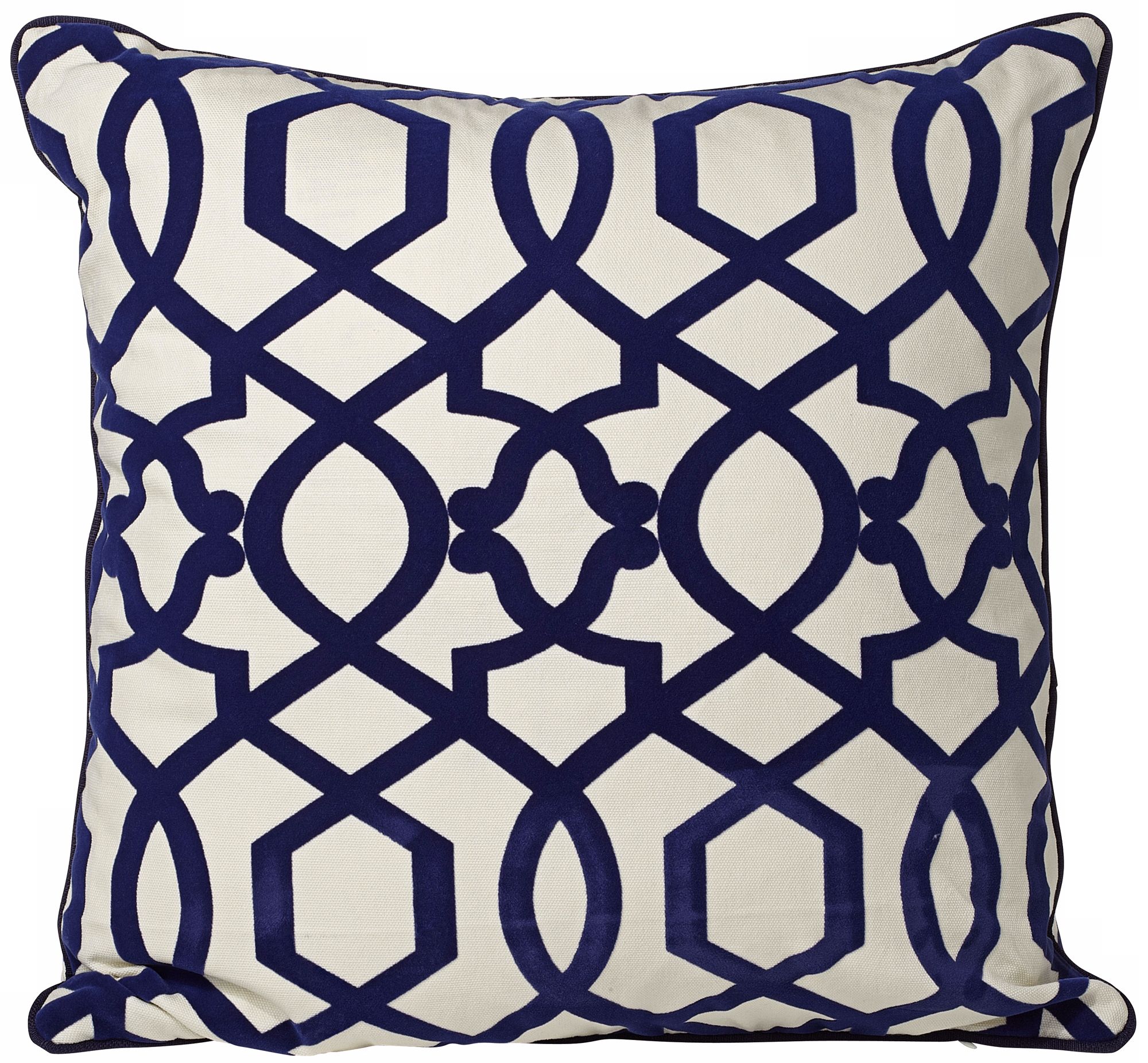 Tangle 20" Square Navy Blue Throw Pillow