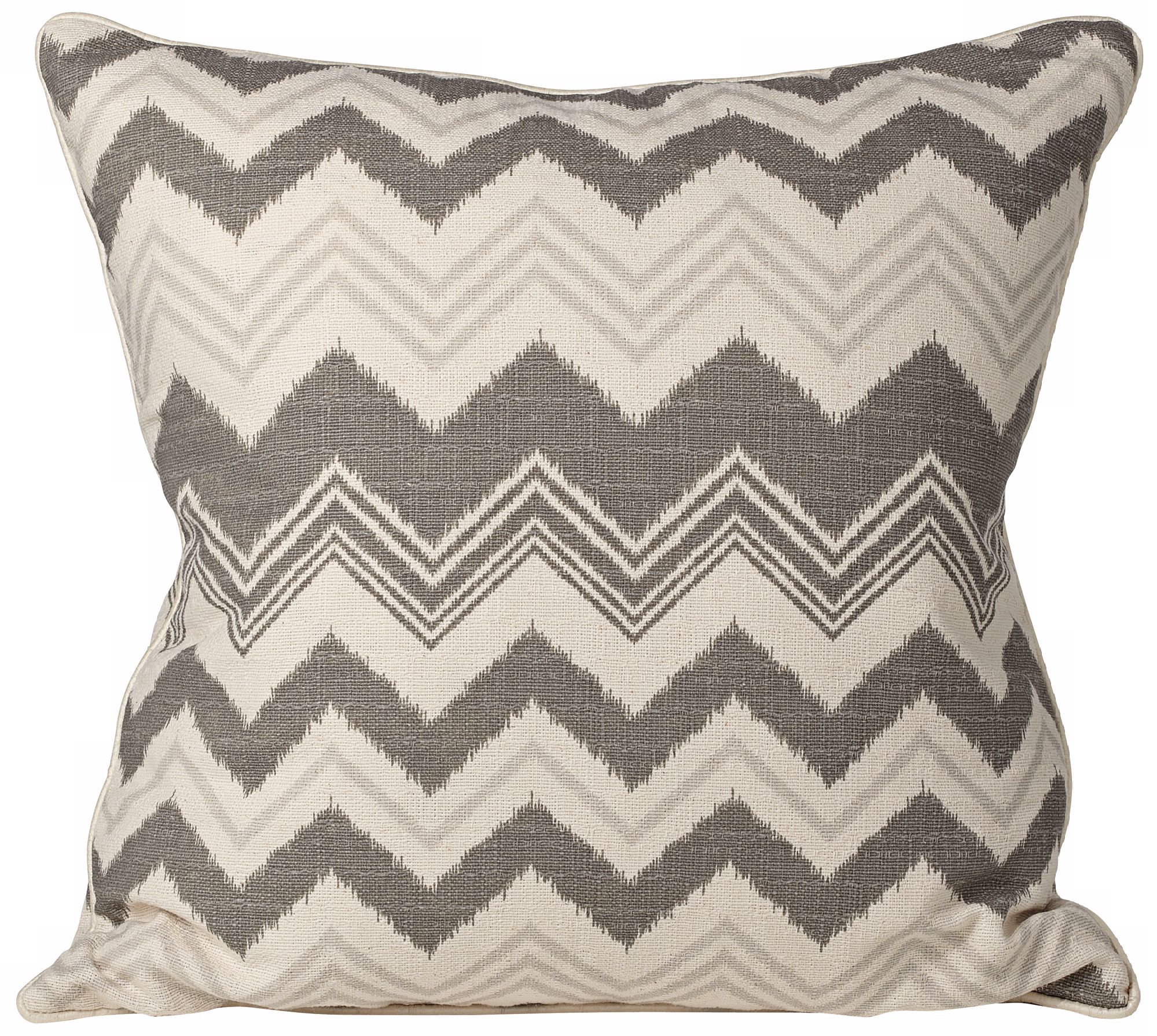 Weave 20" Square Chevron Stripe Grey Throw Pillow