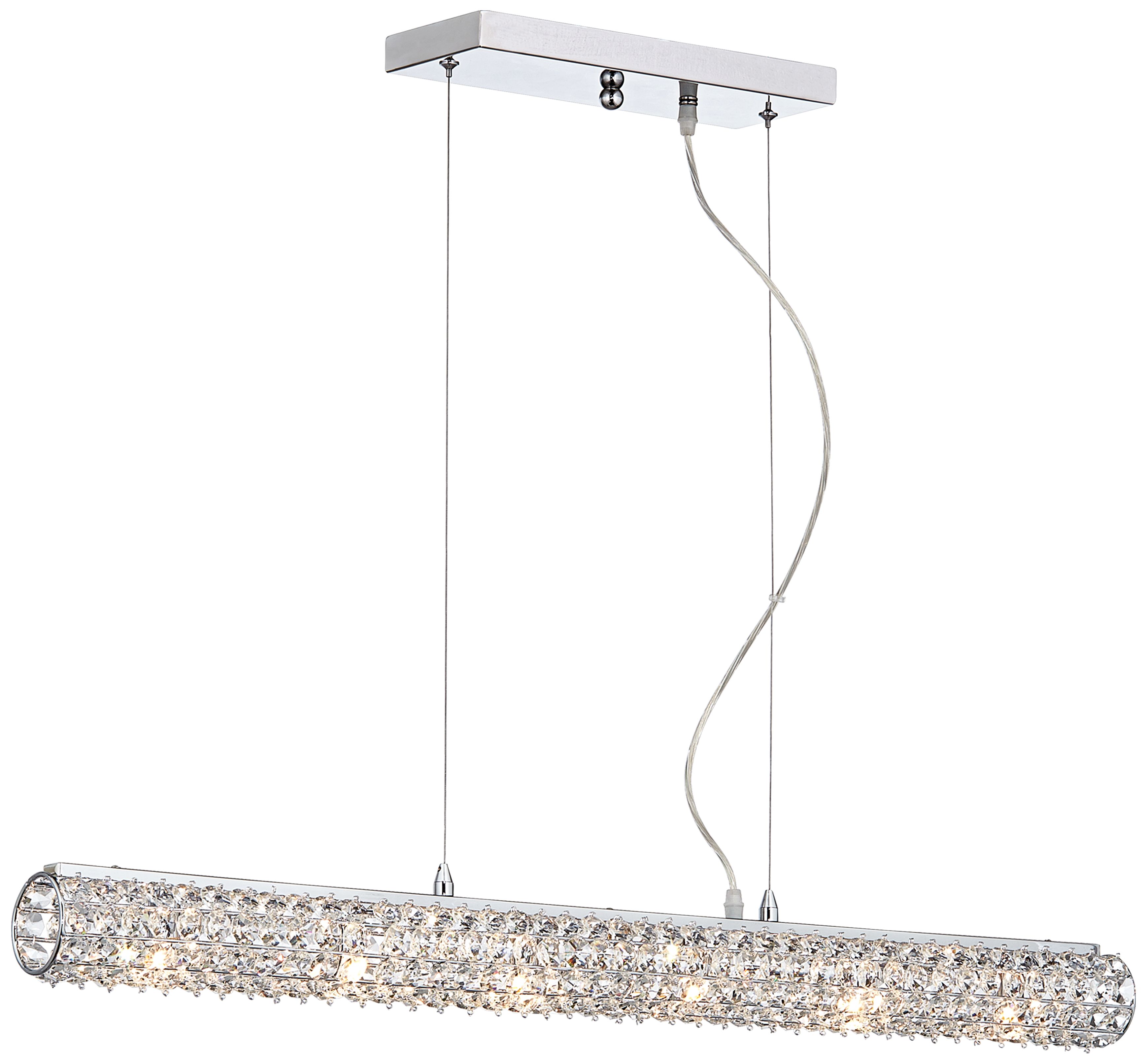 Esmeralda 35" Wide Long Bar Crystal Ceiling Fixture