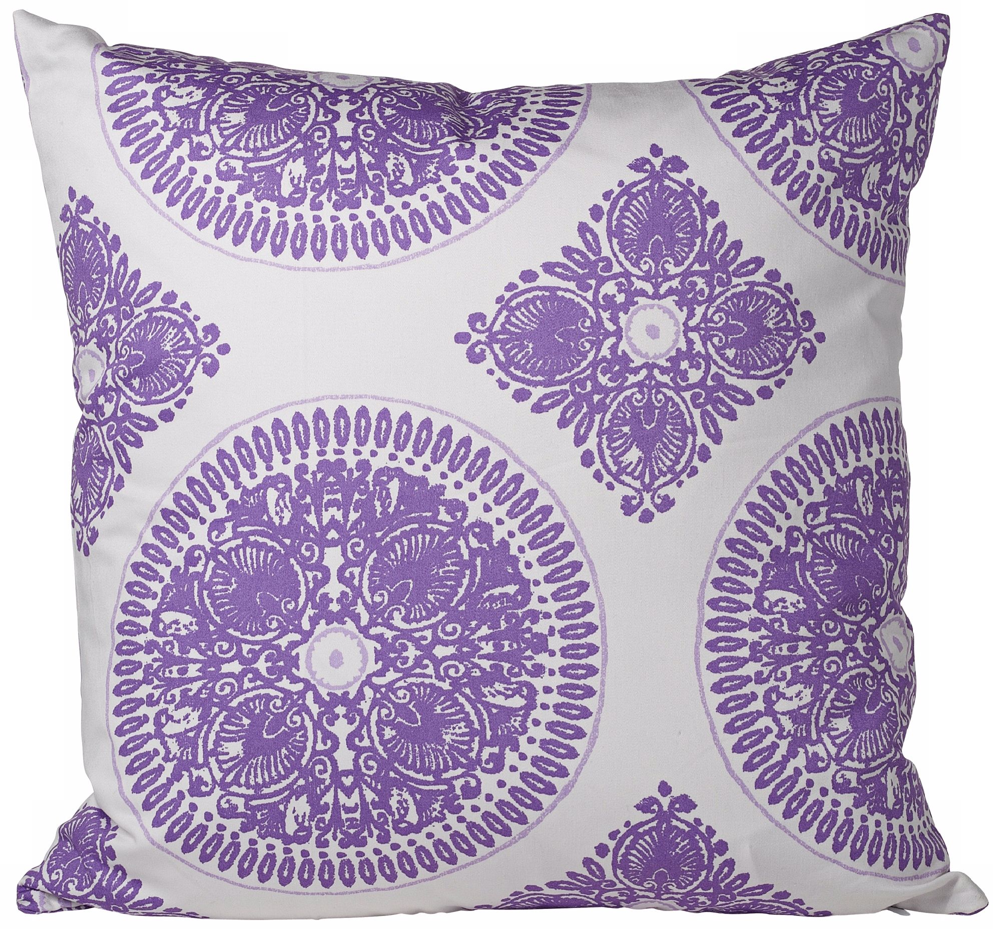 Zen 20" Purple Feather Down Throw Pillow