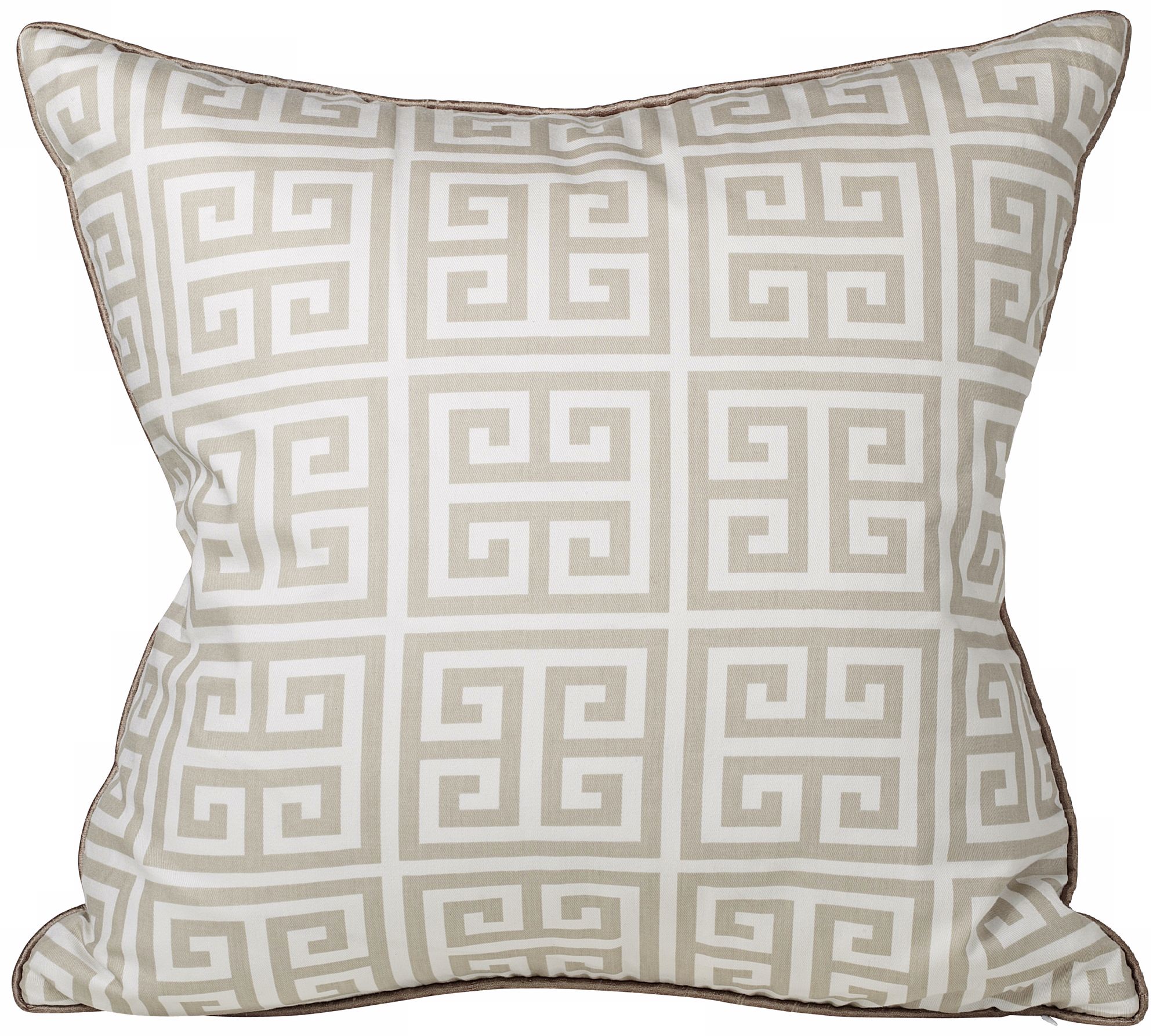 Riddle 20" Square Grey Greek Key Pillow