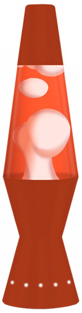 Accent White and Tangerine Lava Lamp® with Pinhole Base