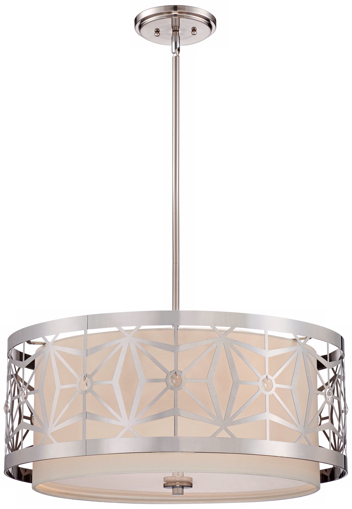 Dibney 24" Wide Chrome Pendant Light