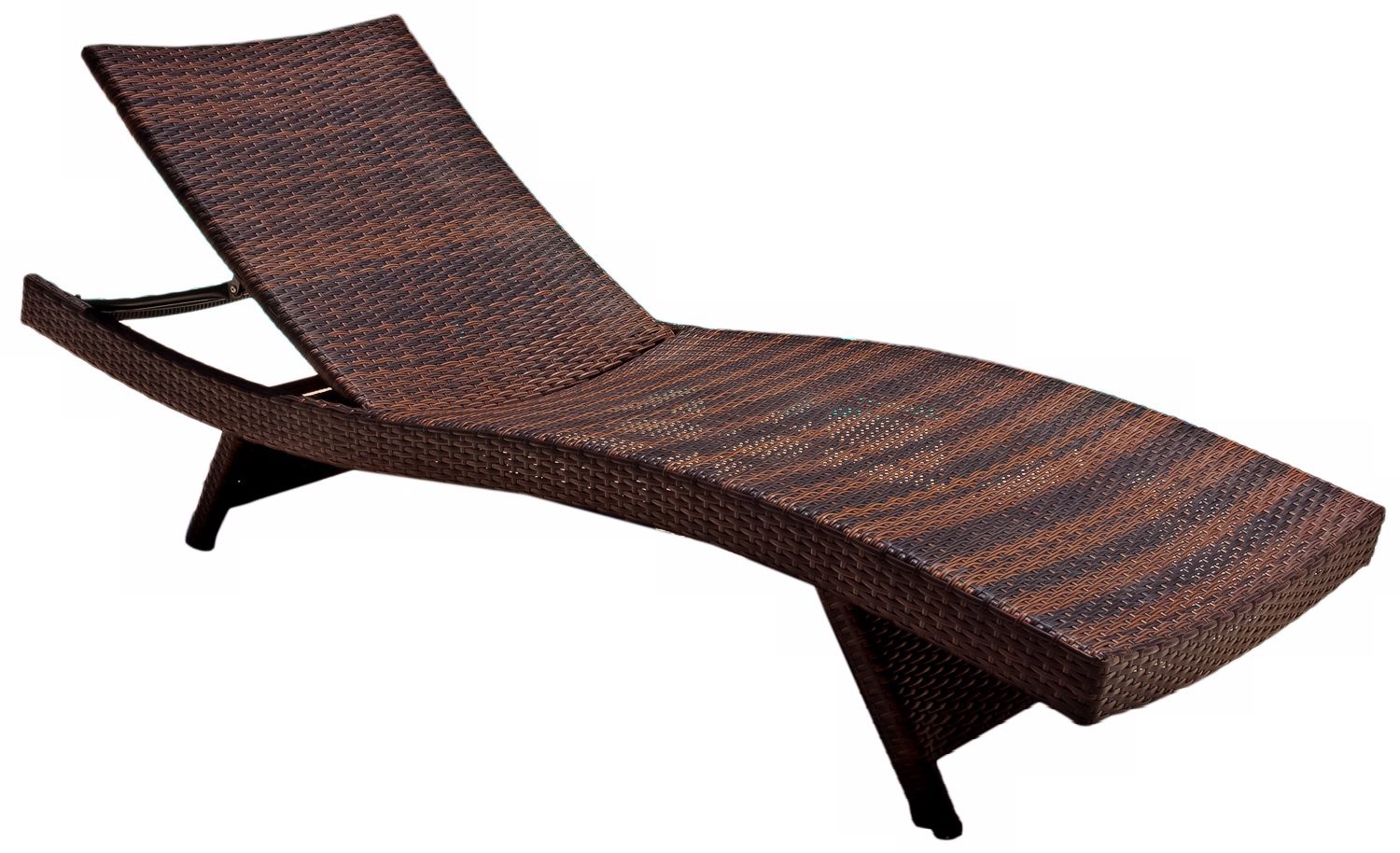 Multi-Brown PE Wicker Outdoor Chaise