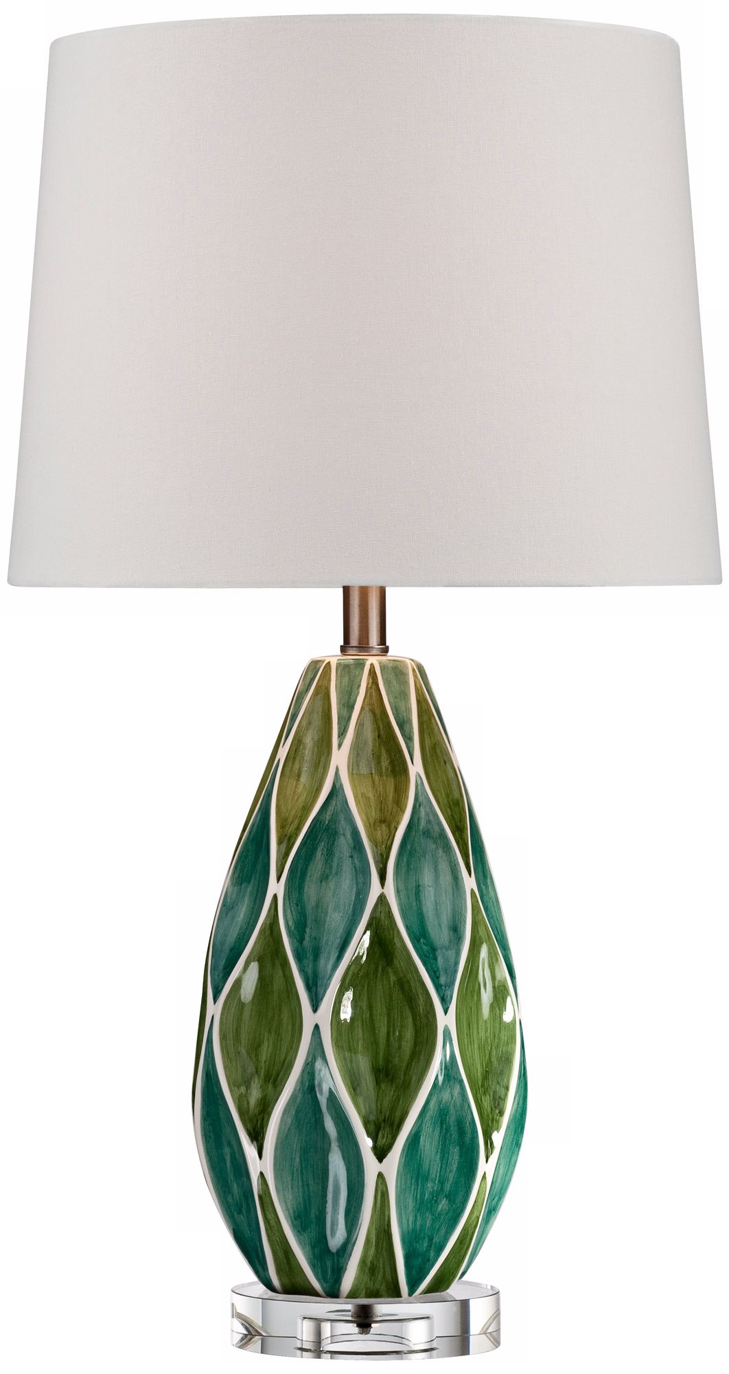 Two-Tone Green Ceramic Table Lamp