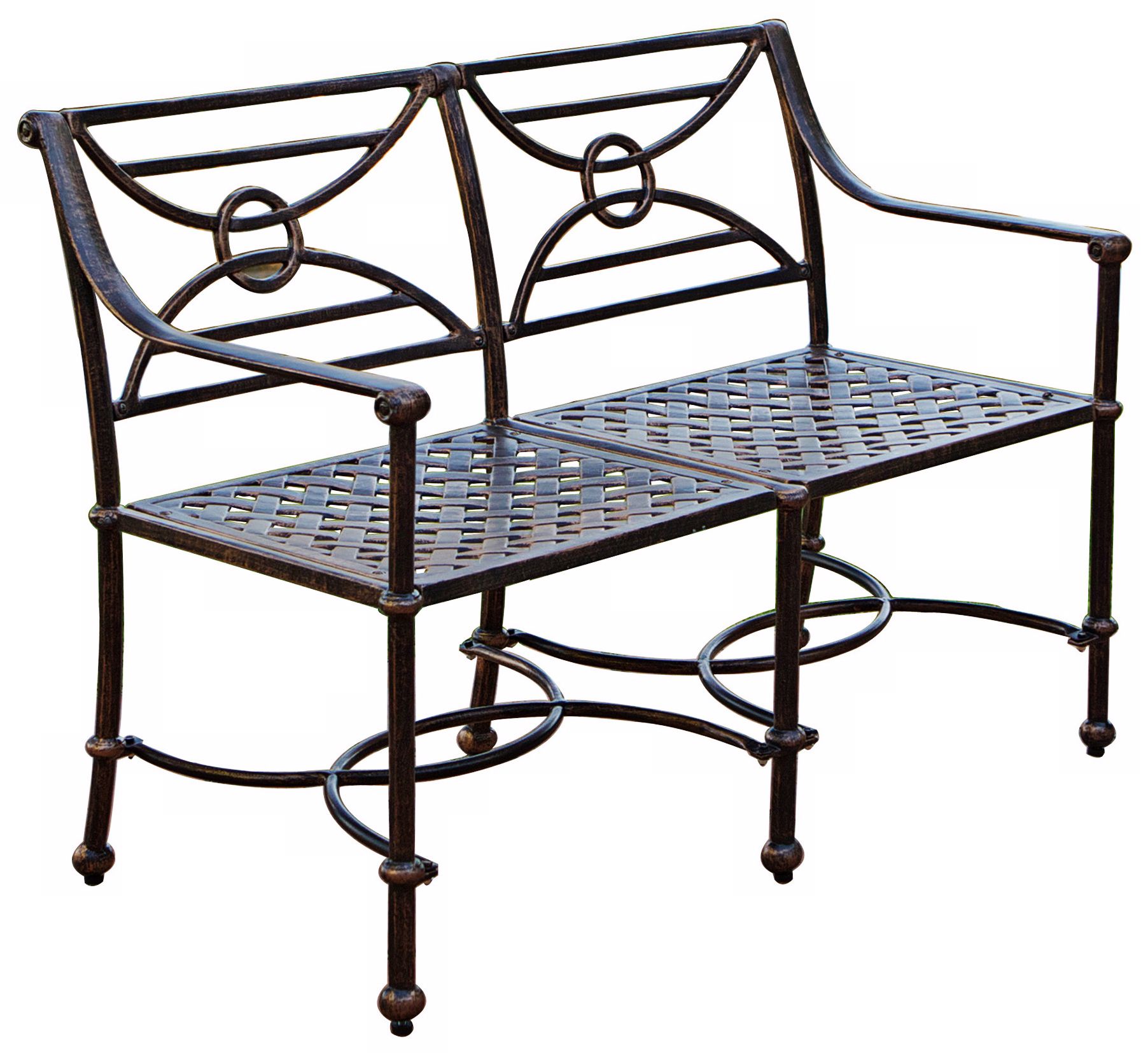 Megan Cast Aluminum Outdoor Garden Bench