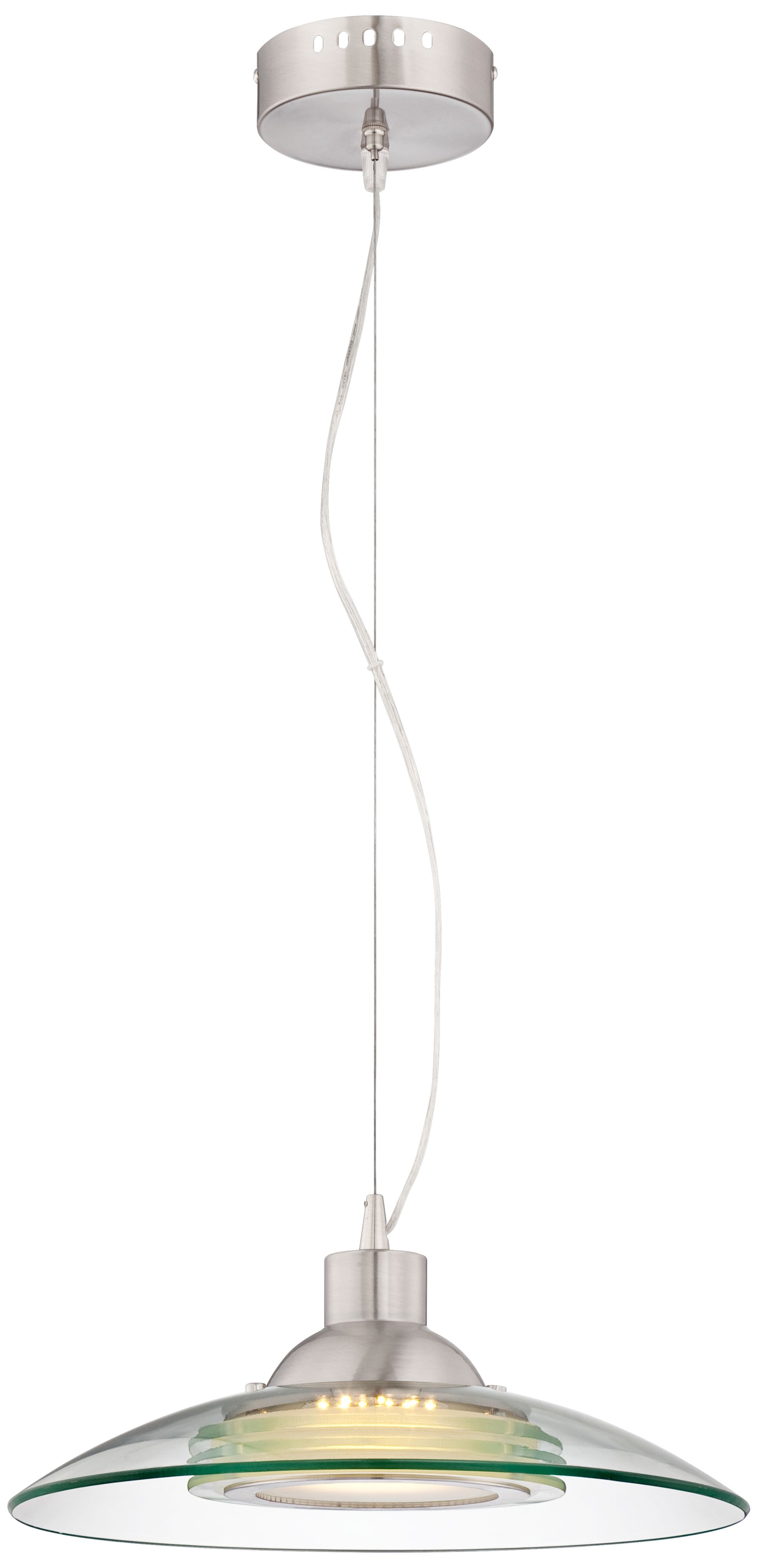 Possini East End 13 3/4" Wide LED Satin Nickel Pendant Light