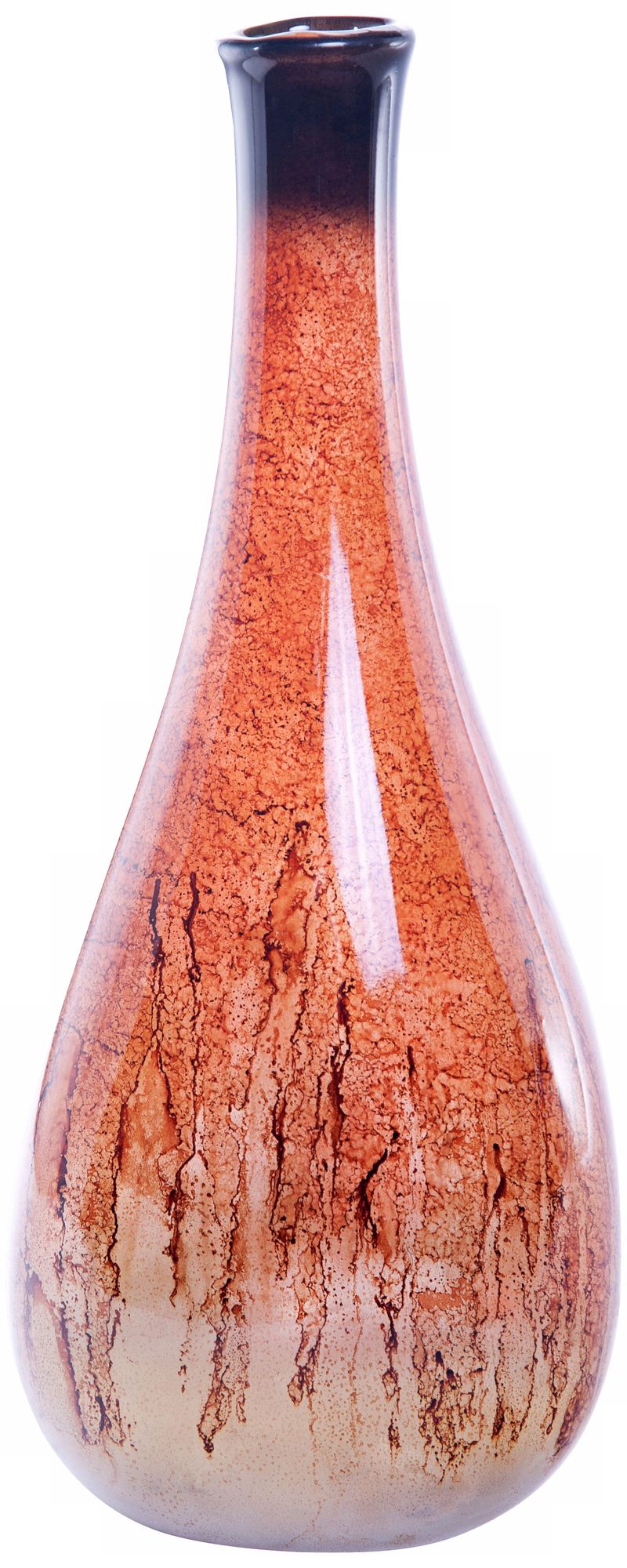 Copper Fusion Recycled Glass Triangle Bottle