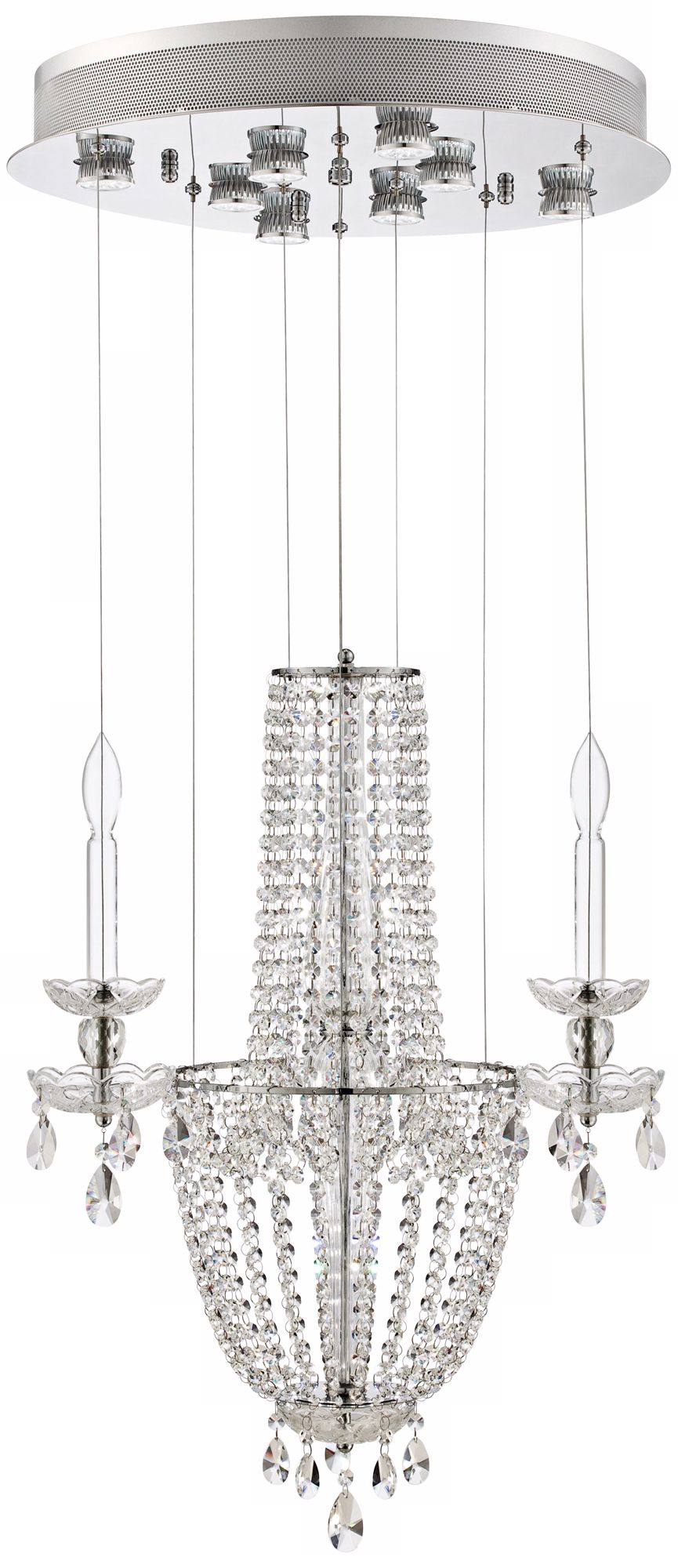 Velva Crystal 21 3/4" Wide 8-Light Chrome Chandelier