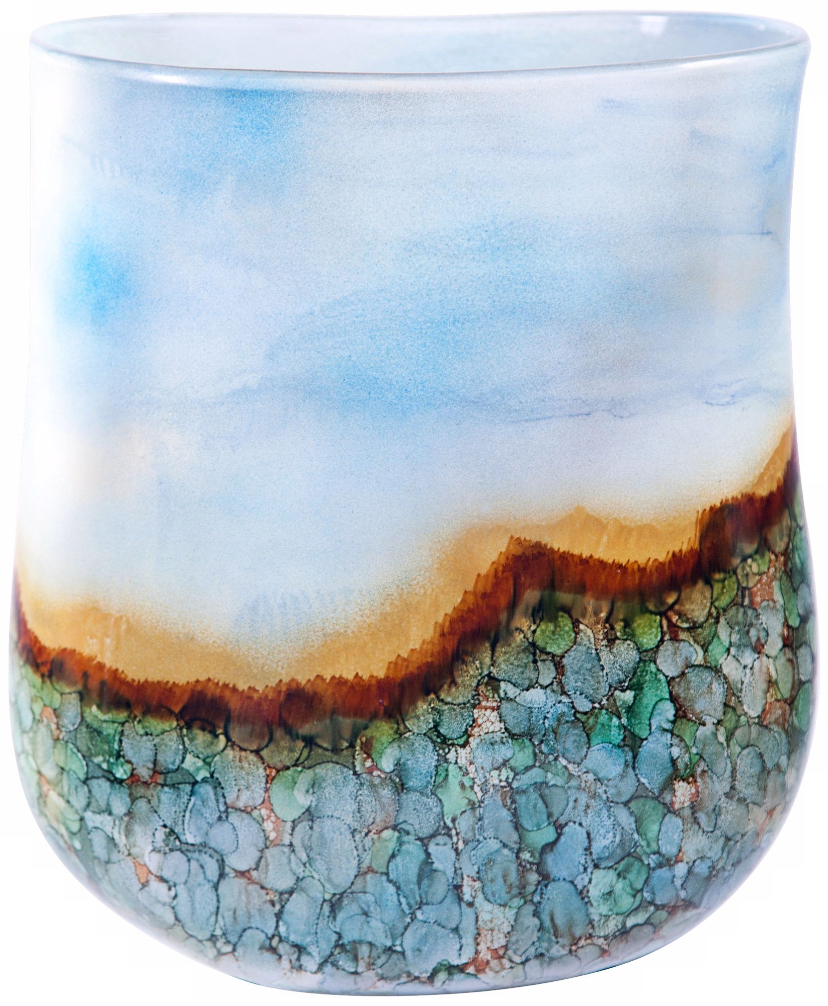 Art Glass Jardin Decorative Rectangle Vase