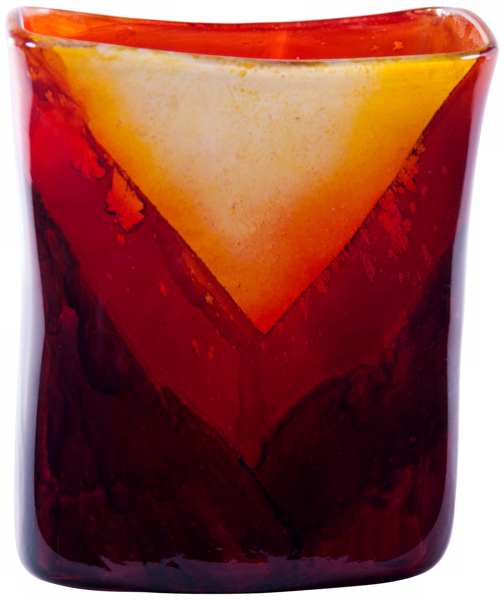 Corozon Rectangular Art Glass Vase