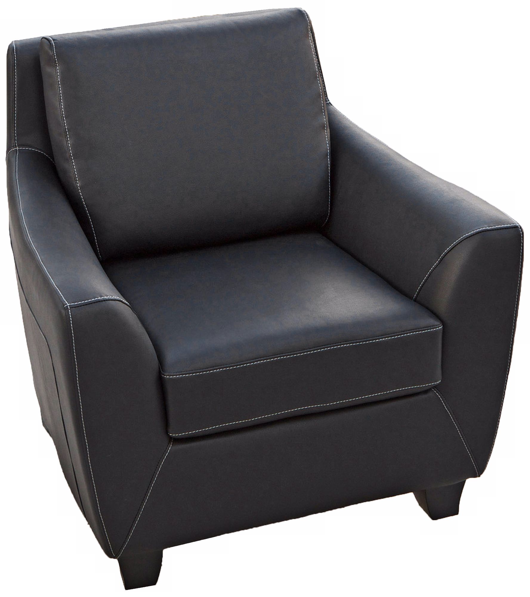 Monty Black Leather Club Chair