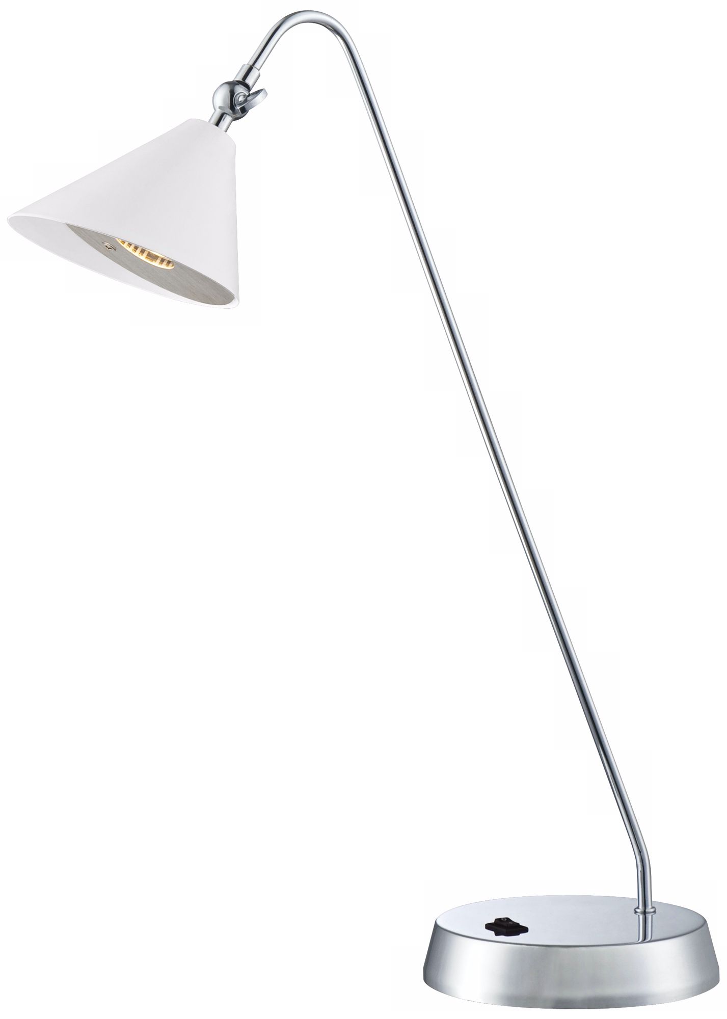 Cape White and Chrome LED Desk Lamp