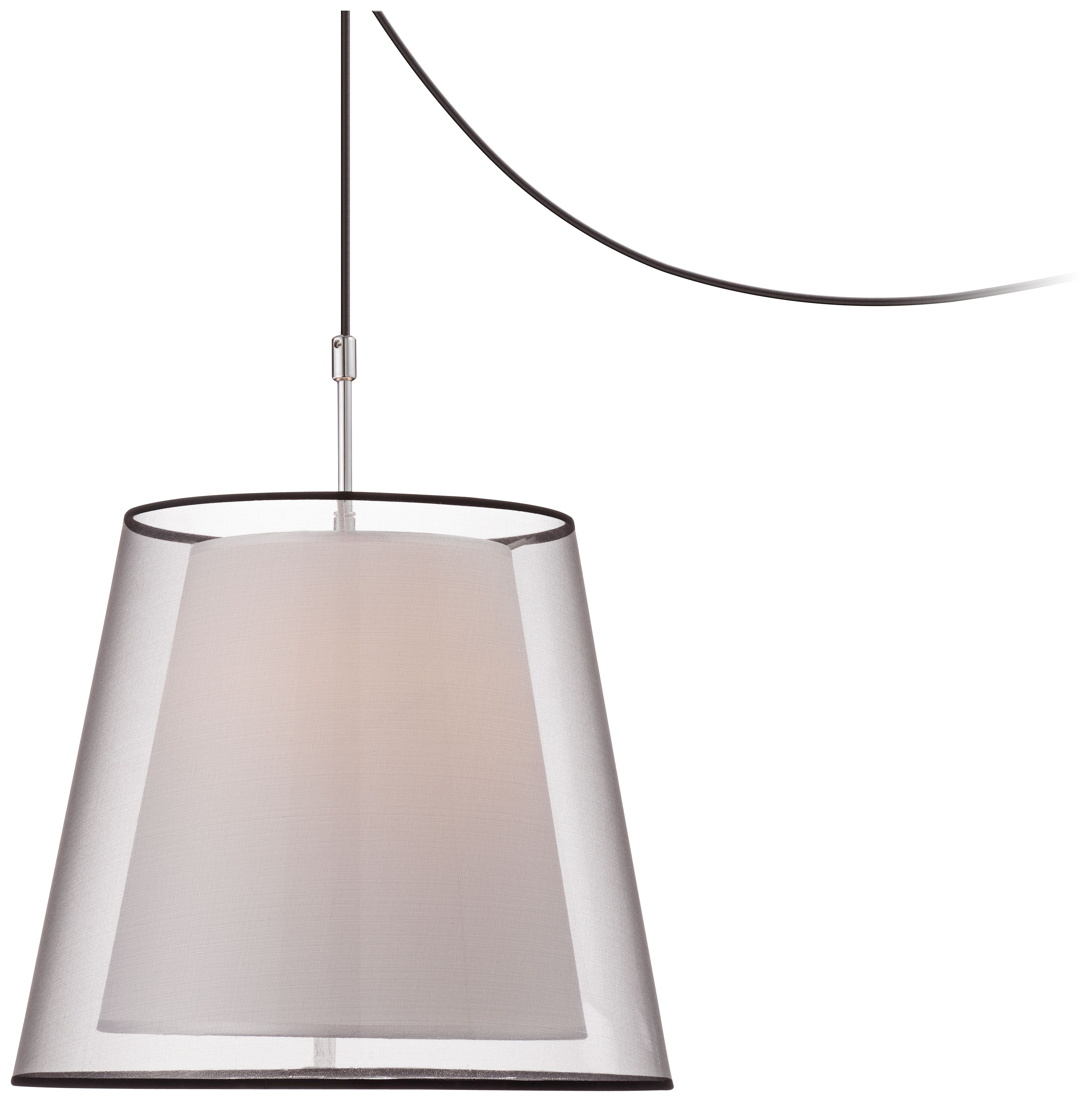 Curry 15 3/4" Wide Black Sheer Swag Light