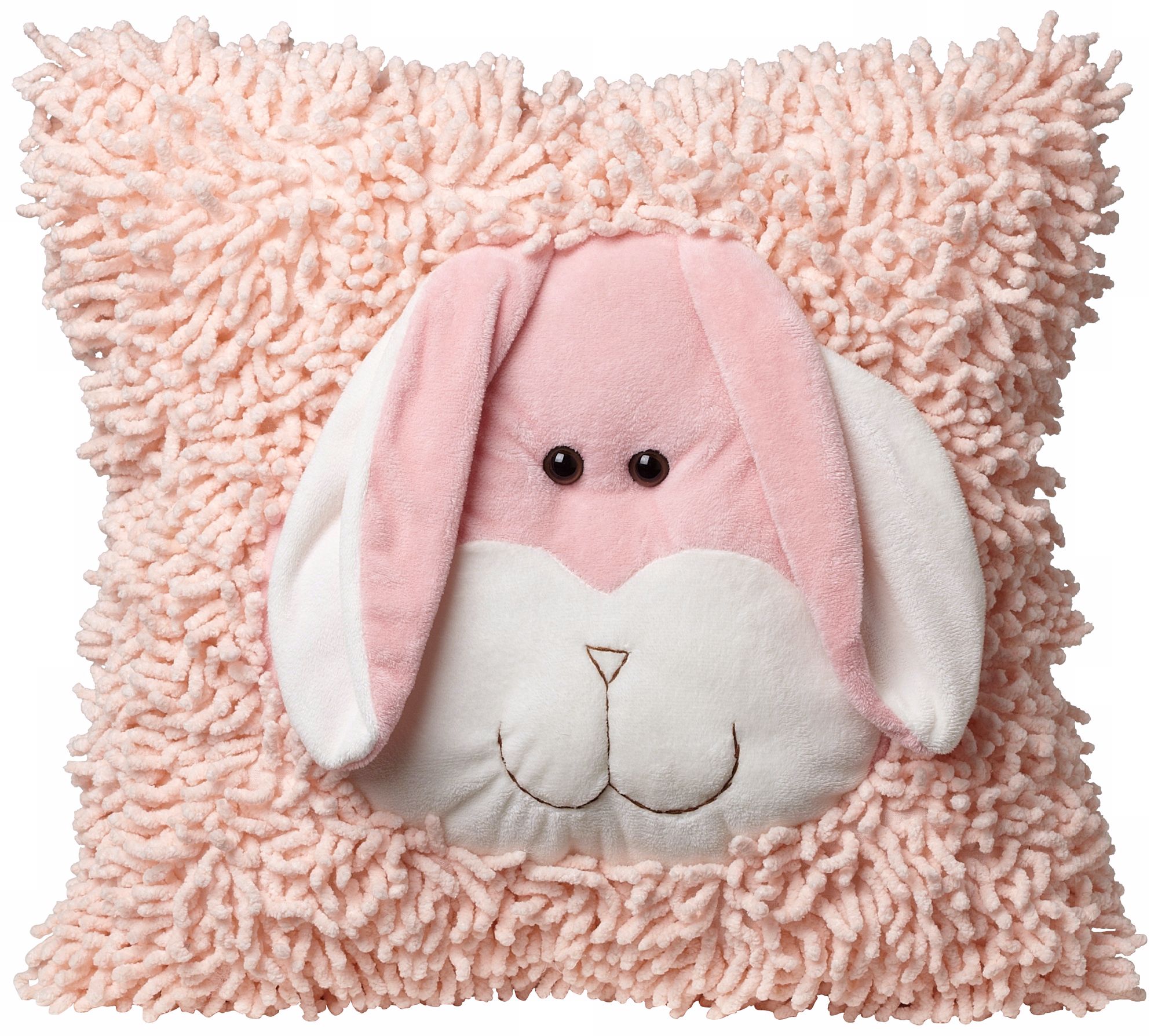 Plush Light Rabbit Pink Accent Pillow