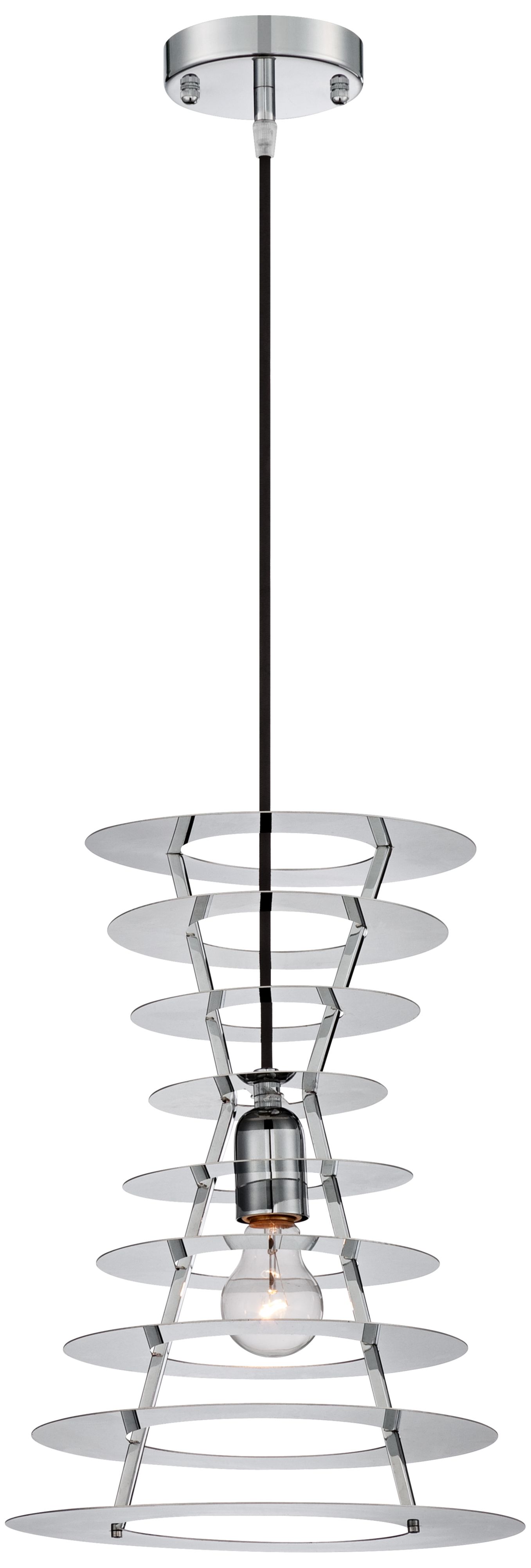 Possini Euro Design Tower 11 3/4" Wide Chrome Pendant Light