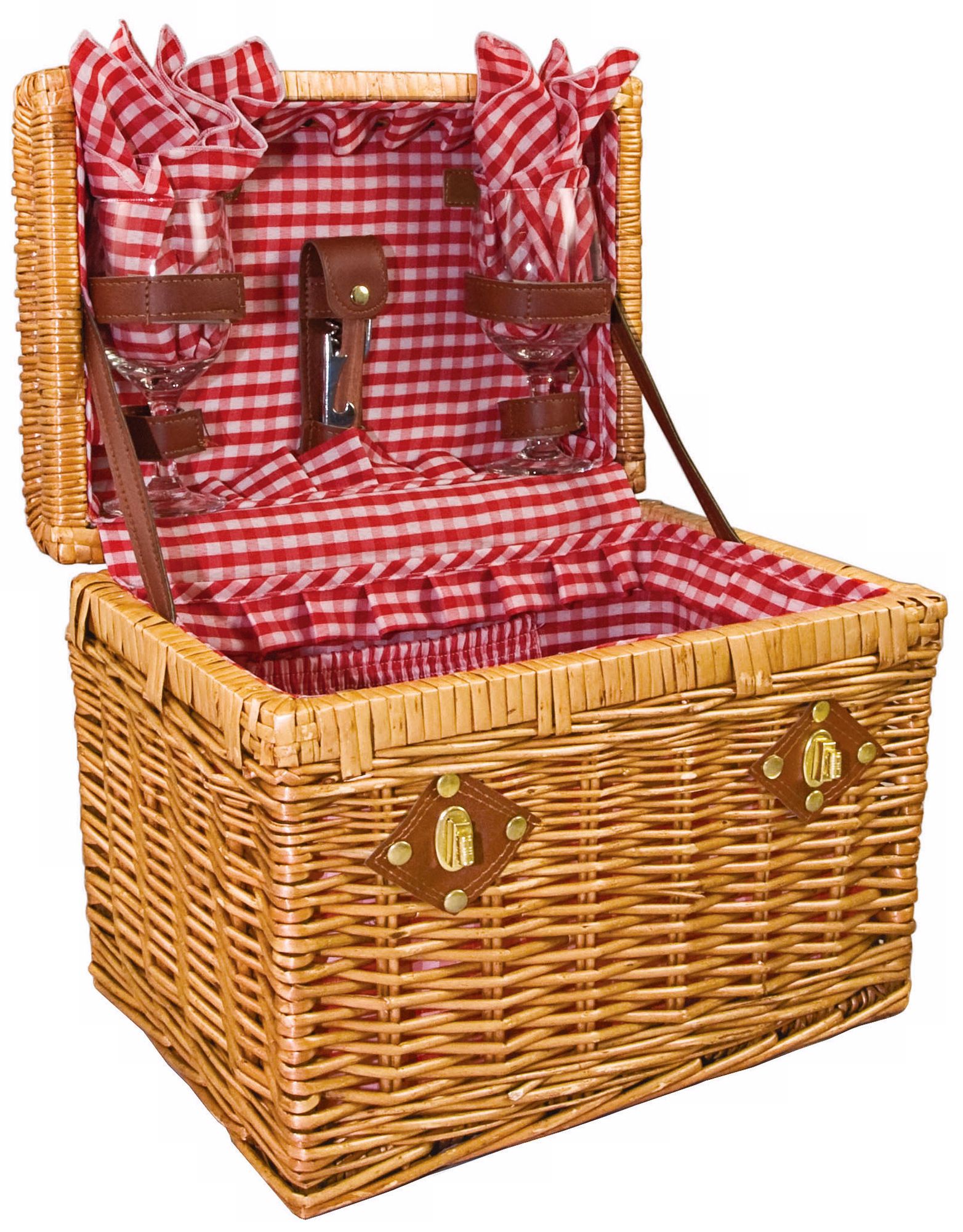 Picnic Time Chardonnay Wicker Wine Picnic Basket Set