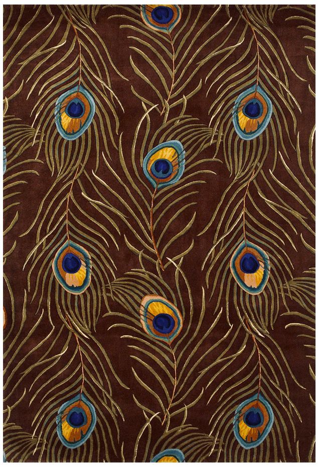 Catalina Collection Mocha Peacock Area Rug
