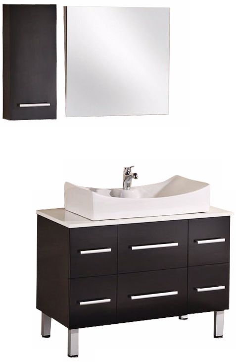 Paris 36" Wide Espresso Sink Vanity Set
