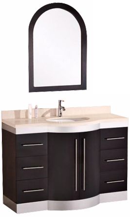 Jade Travertine Stone 48" Single Sink Vanity Set