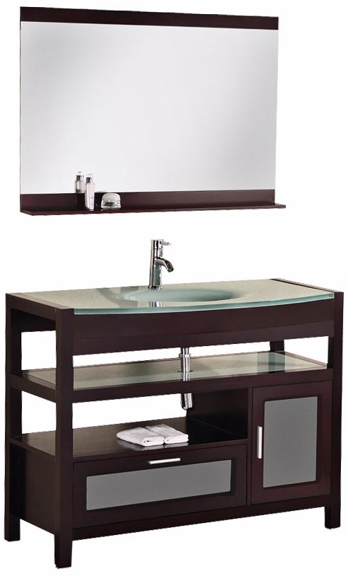 Milan 43" Mahogony Single Sink Vanity Set