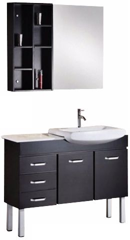 Tustin Espresso 46" Wide Single Sink Vanity Set