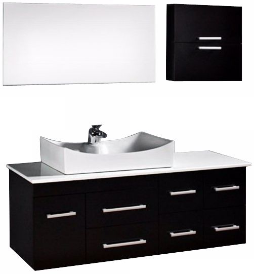 Springfield 55" Espresso Sink Vanity Set