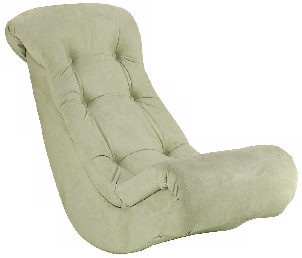 Lime Green Microsuede Kids Banana Rocker Chair