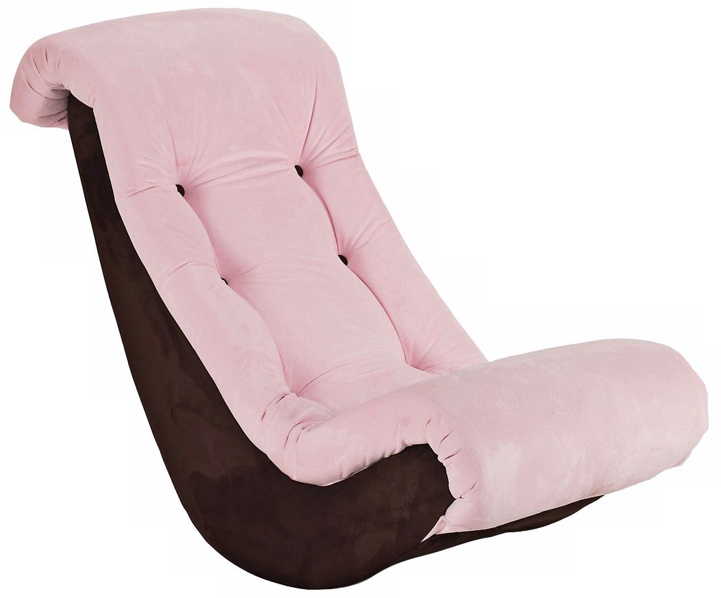 Pink and Chocolate Kids Banana Rocker Chair