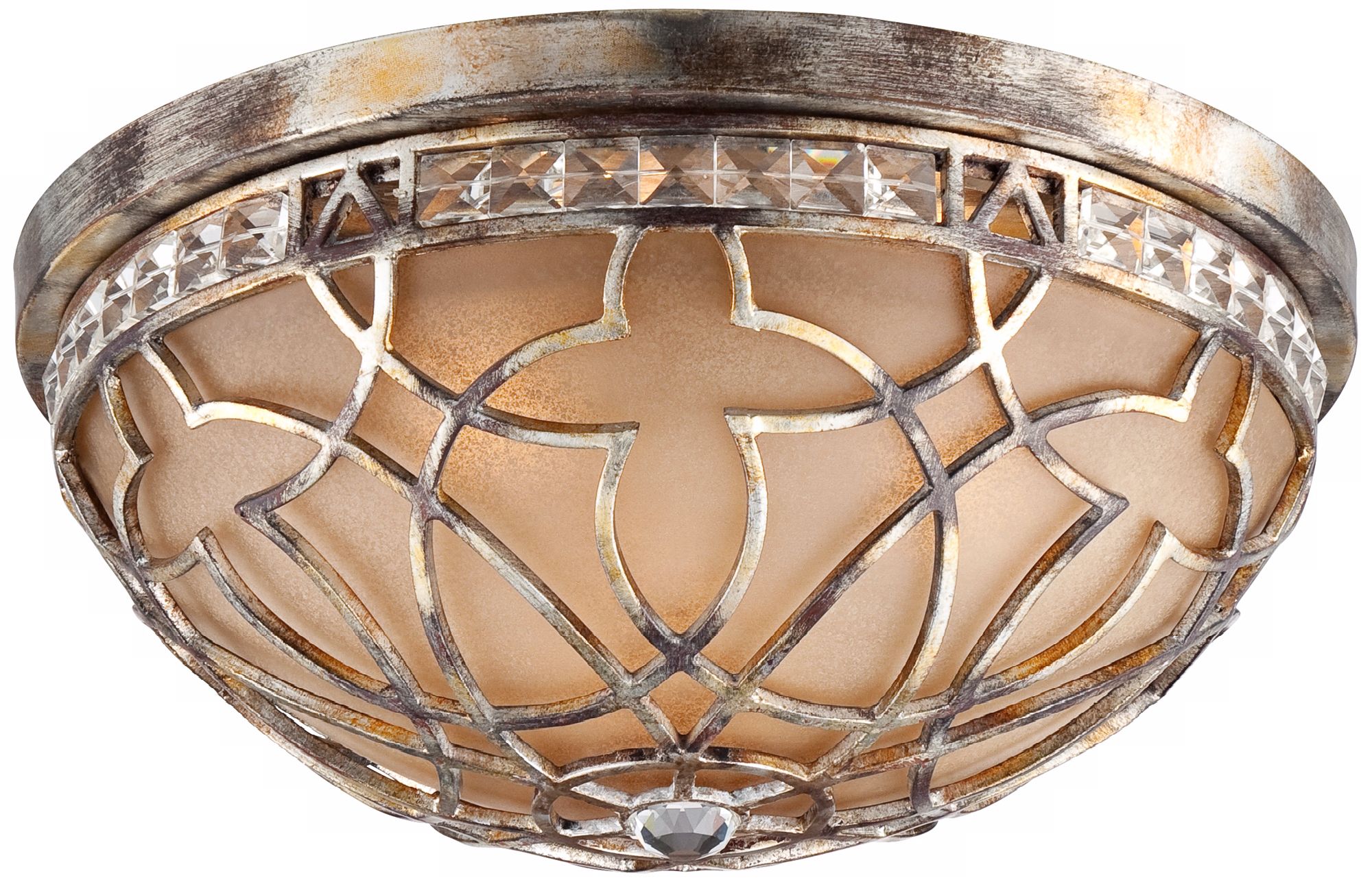 Possini Tradition 16 1/2" Wide Silver Leaf Ceiling Light