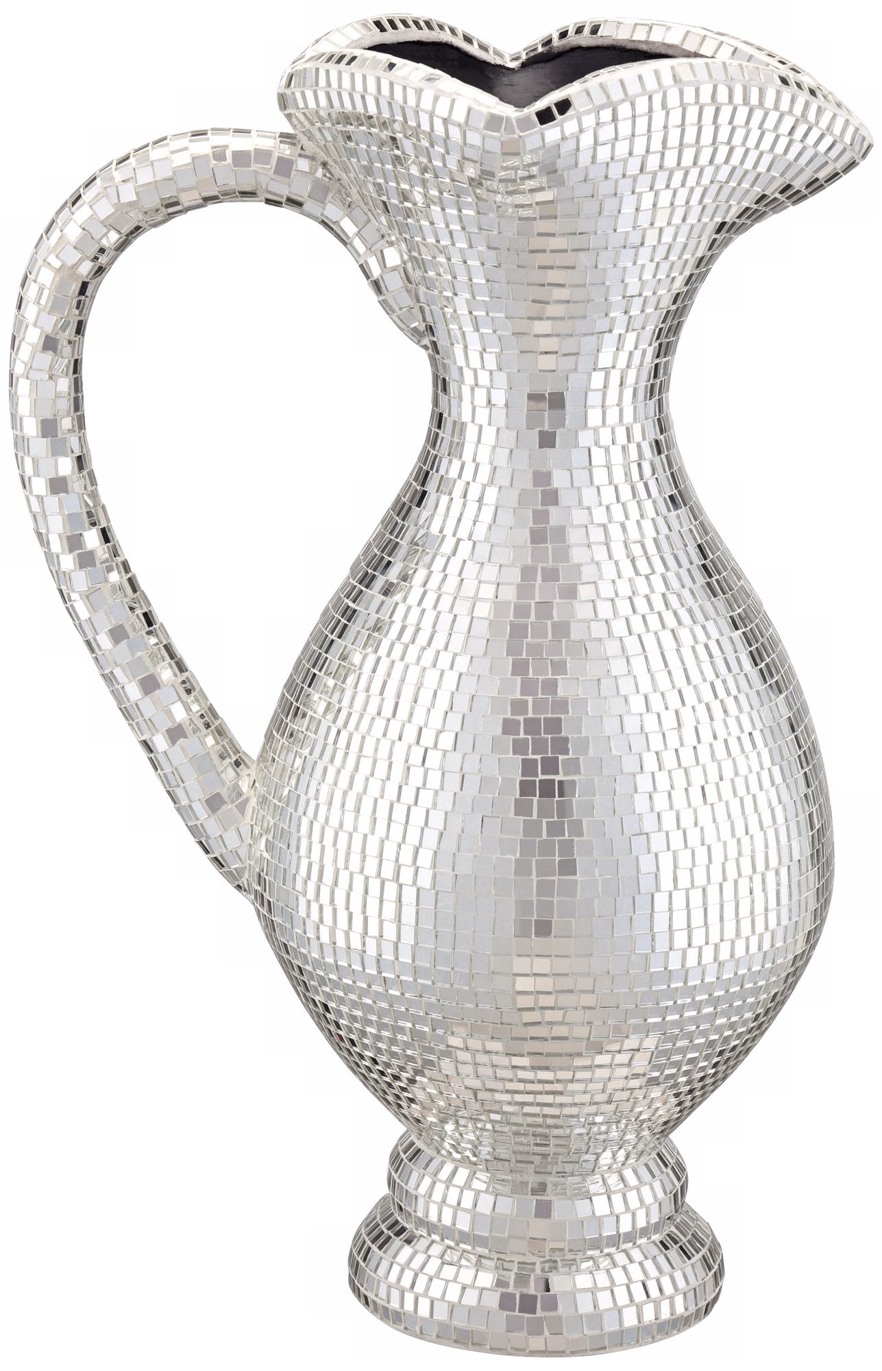 Silver Mosaic Ceramic Pitcher