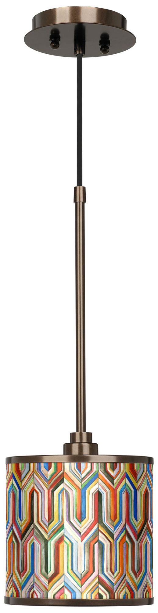 Synthesis Giclee Glow Bronze Mini Pendant Light
