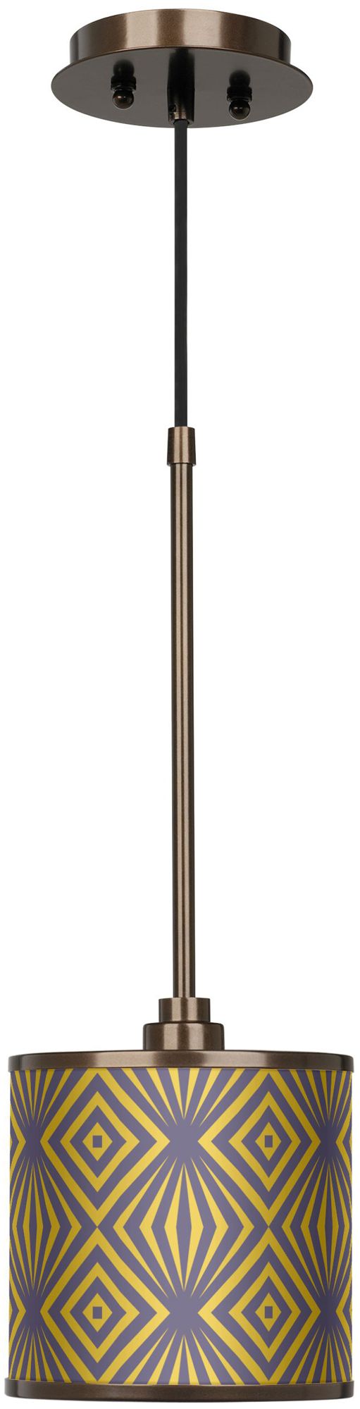 Deco Revival Giclee Glow Bronze Mini Pendant Light