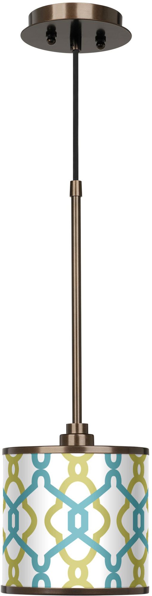 Hyper Links Giclee Glow Bronze Mini Pendant Light
