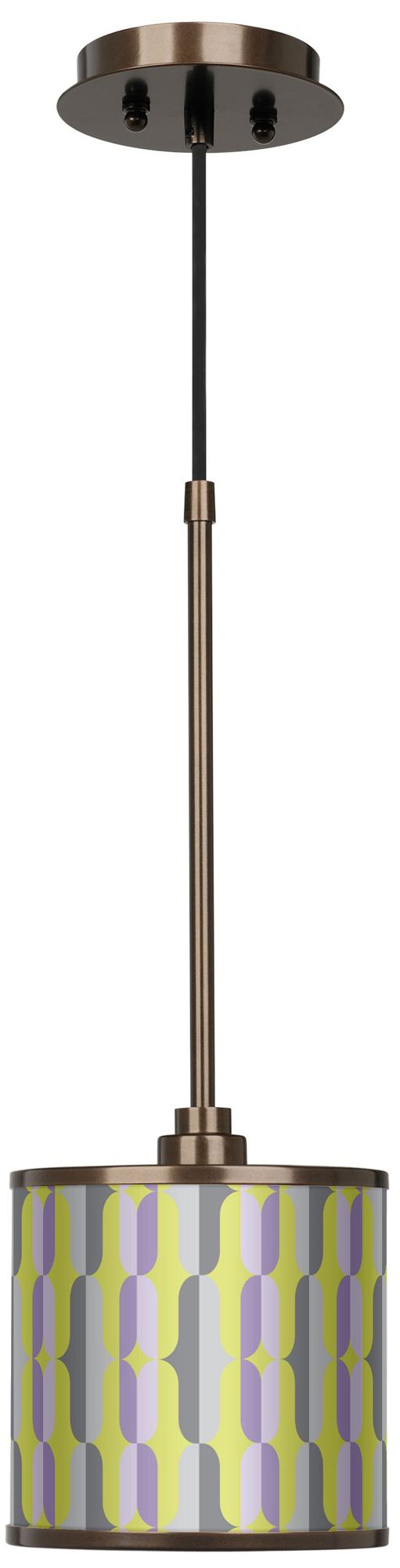 Side By Side Giclee Glow Bronze Mini Pendant Light