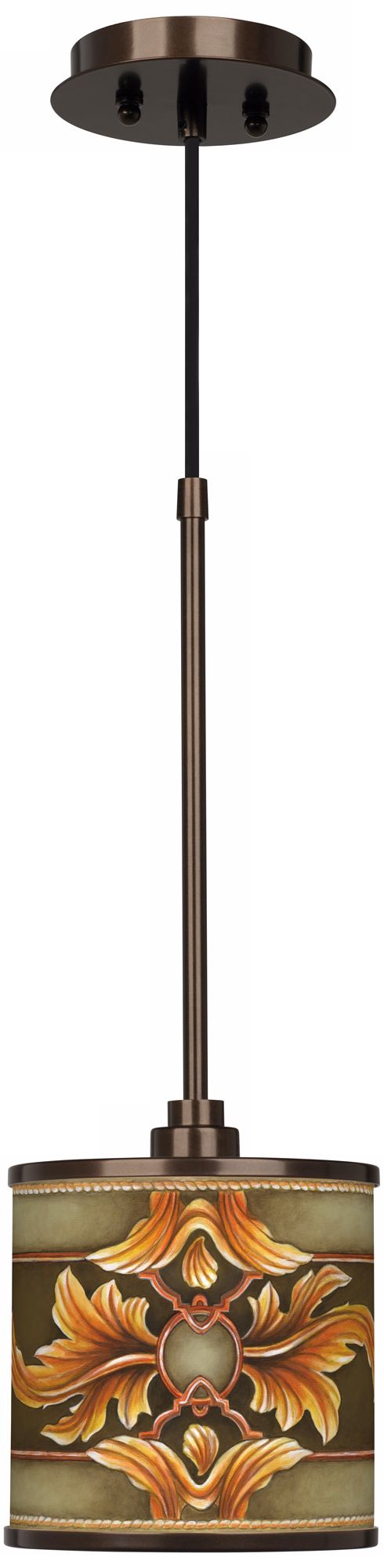 Etruscan Sunset Giclee Glow Bronze Mini Pendant Light