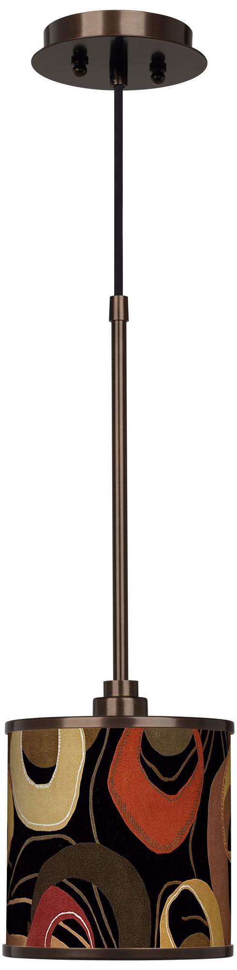 Rhythm Motif Giclee Glow Bronze Mini Pendant Light