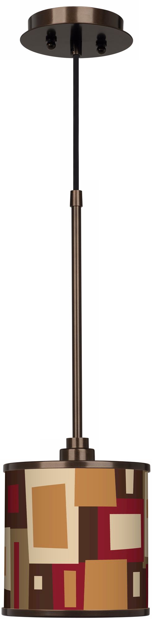 Earth Palette Giclee Glow Bronze Mini Pendant Light