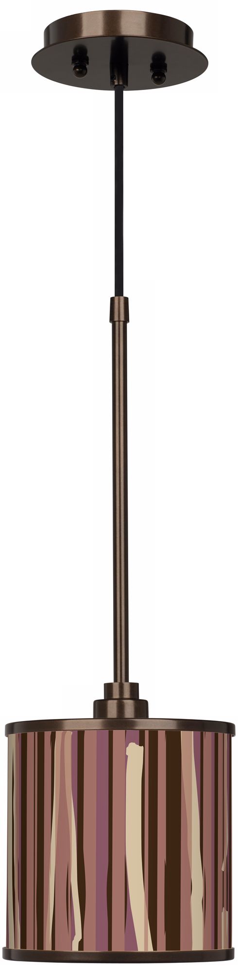 Kalahari Lines Giclee Glow Bronze Mini Pendant Light