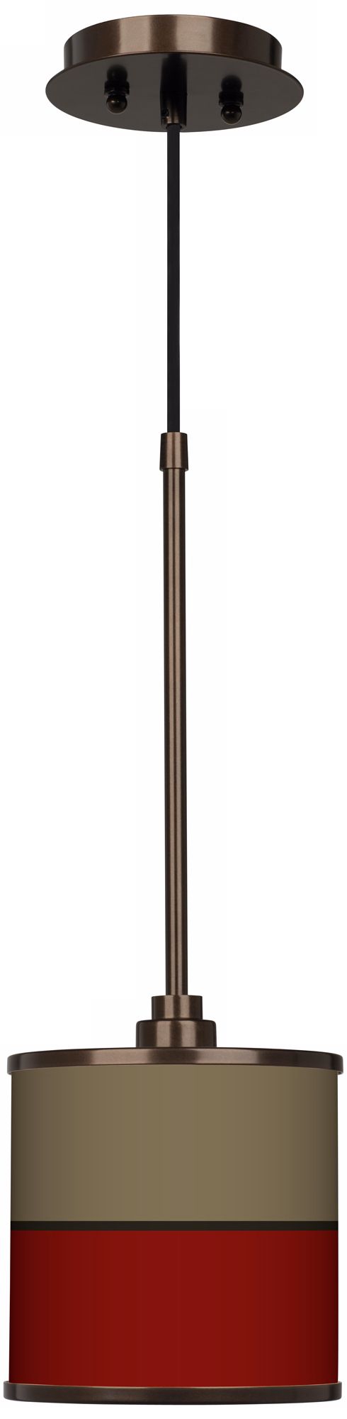 Empire Red Giclee Glow Bronze Mini Pendant Light