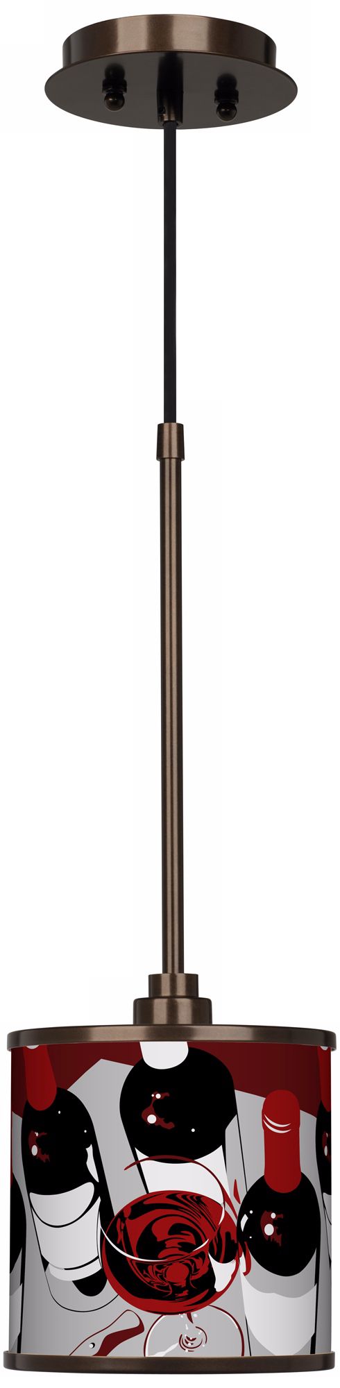 Vintage Giclee Glow Bronze Mini Pendant Light