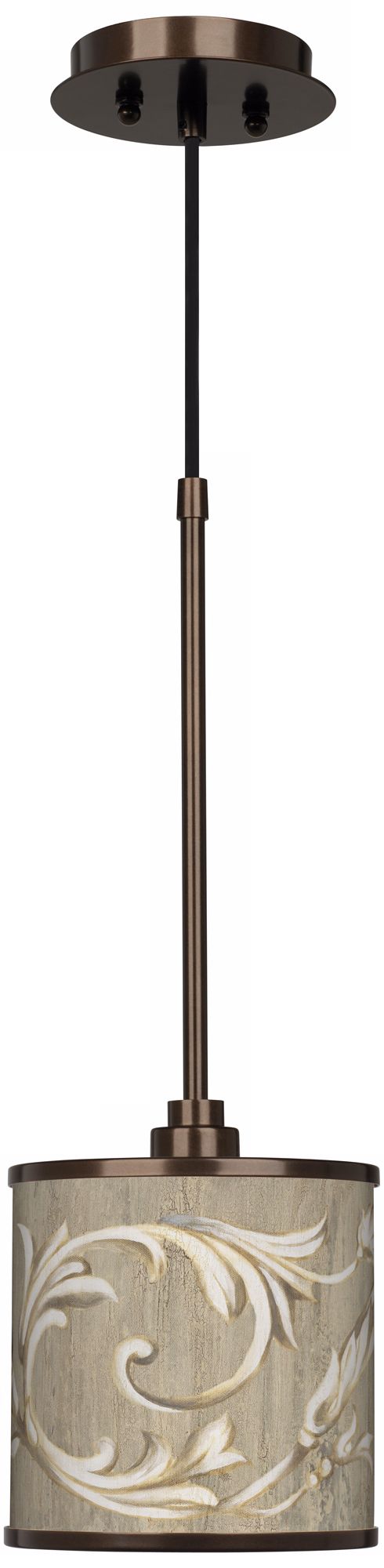 Laurel Court Giclee Glow Bronze Mini Pendant Light