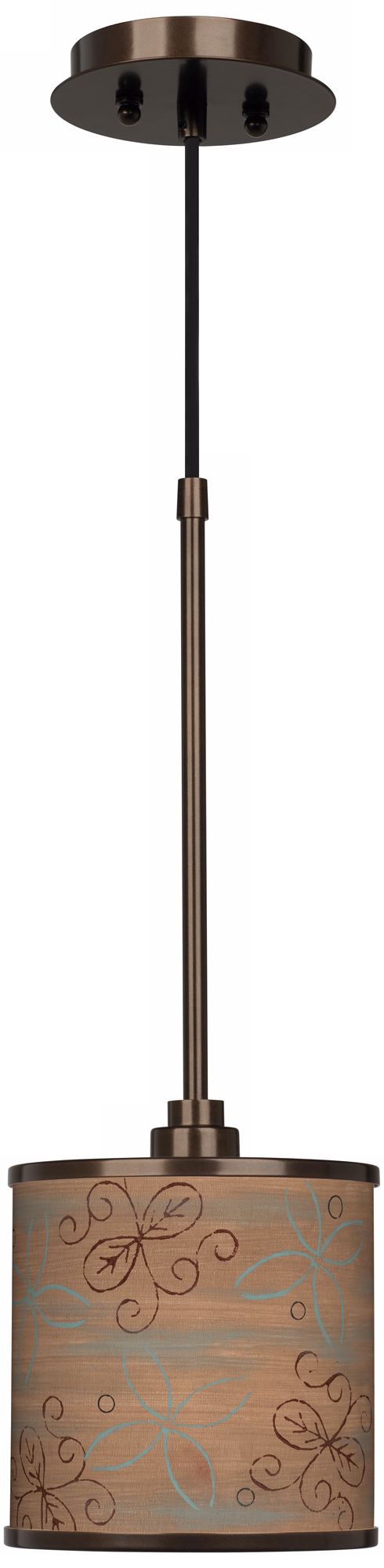 Cedar Lake Giclee Glow Bronze Mini Pendant Light