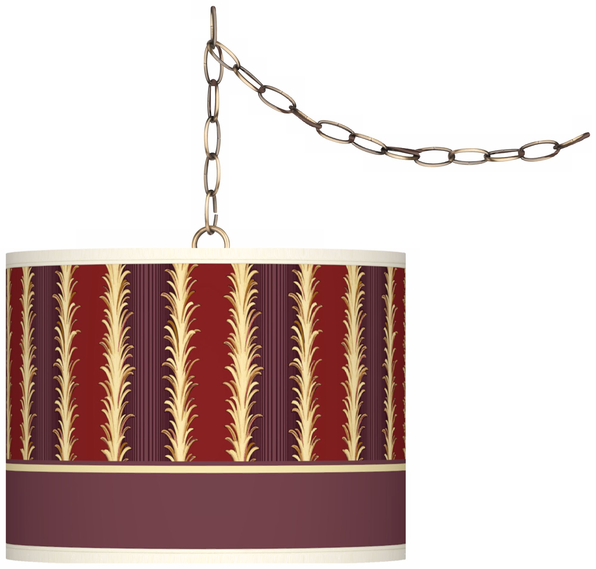 Stacy Garcia Lexington Stripe Cinnamon 13 1/2" Brass Swag