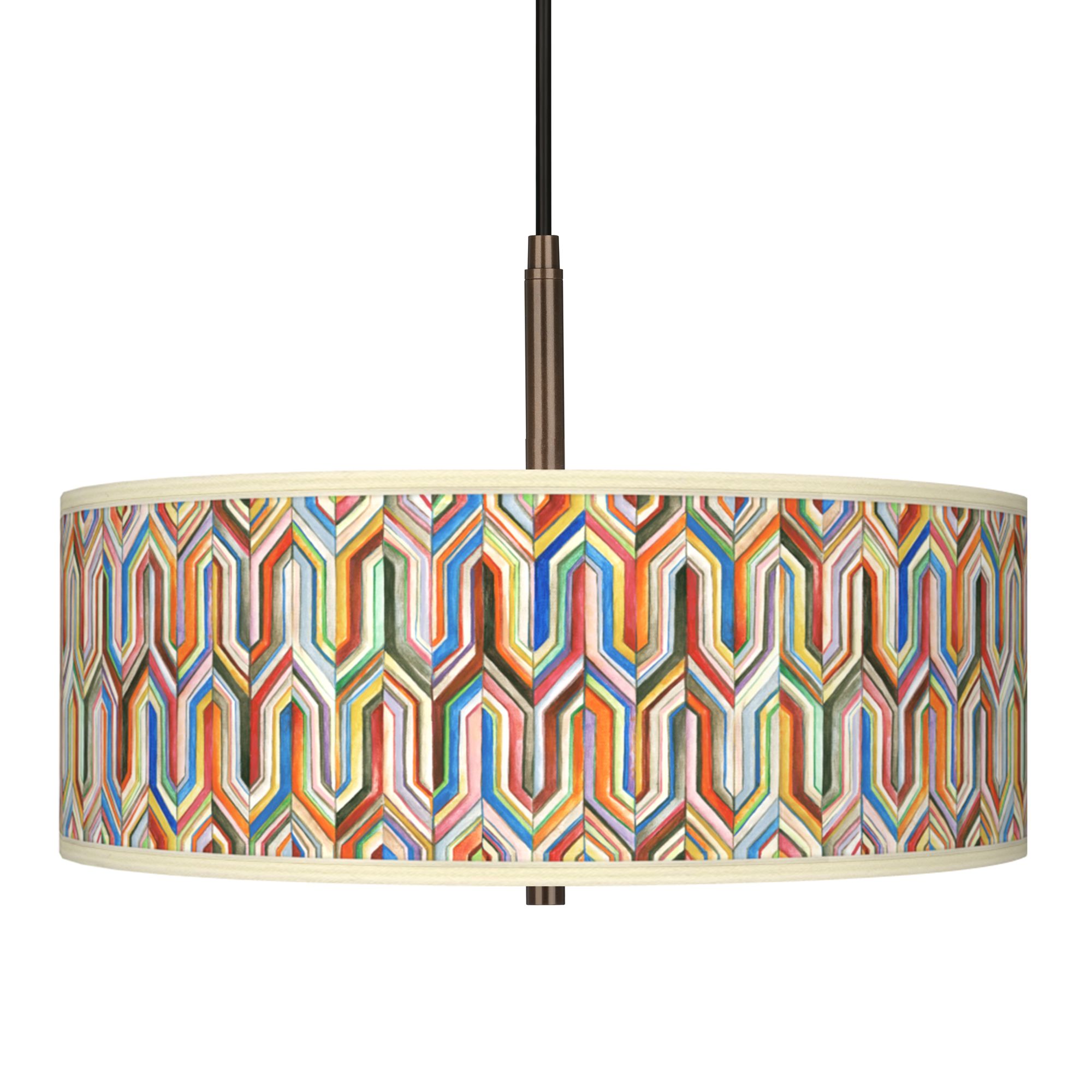 Synthesis Giclee Glow 16" Wide Bronze Pendant Chandelier